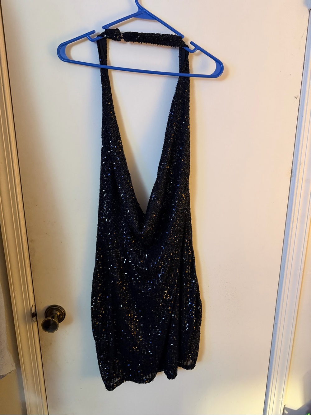 Fashion Nova Black Sequin Mini Halter Bag